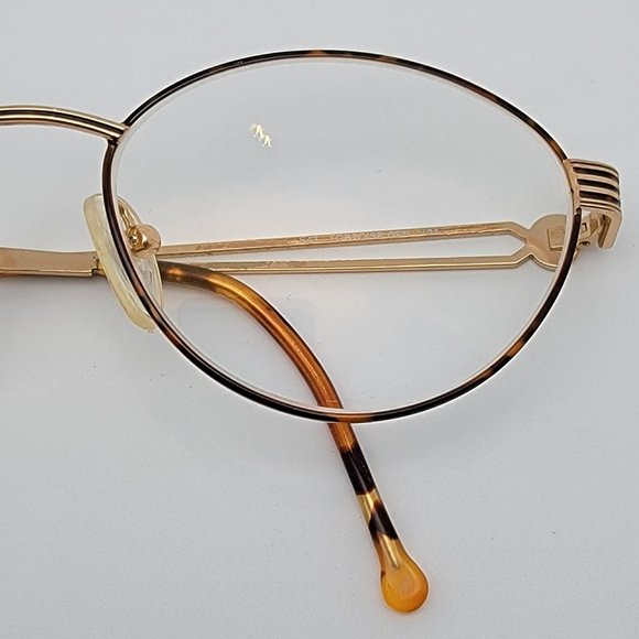Fendi F43 Tortoise GEP Gold Electro Plated Eyeglasses Frame Italy 54-18-135